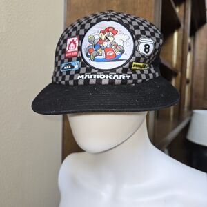 Cap MARIO- Black Checkered Design
